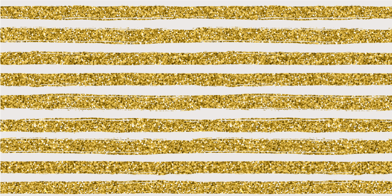 Golden Glitter stripes vinyl rug - TenStickers