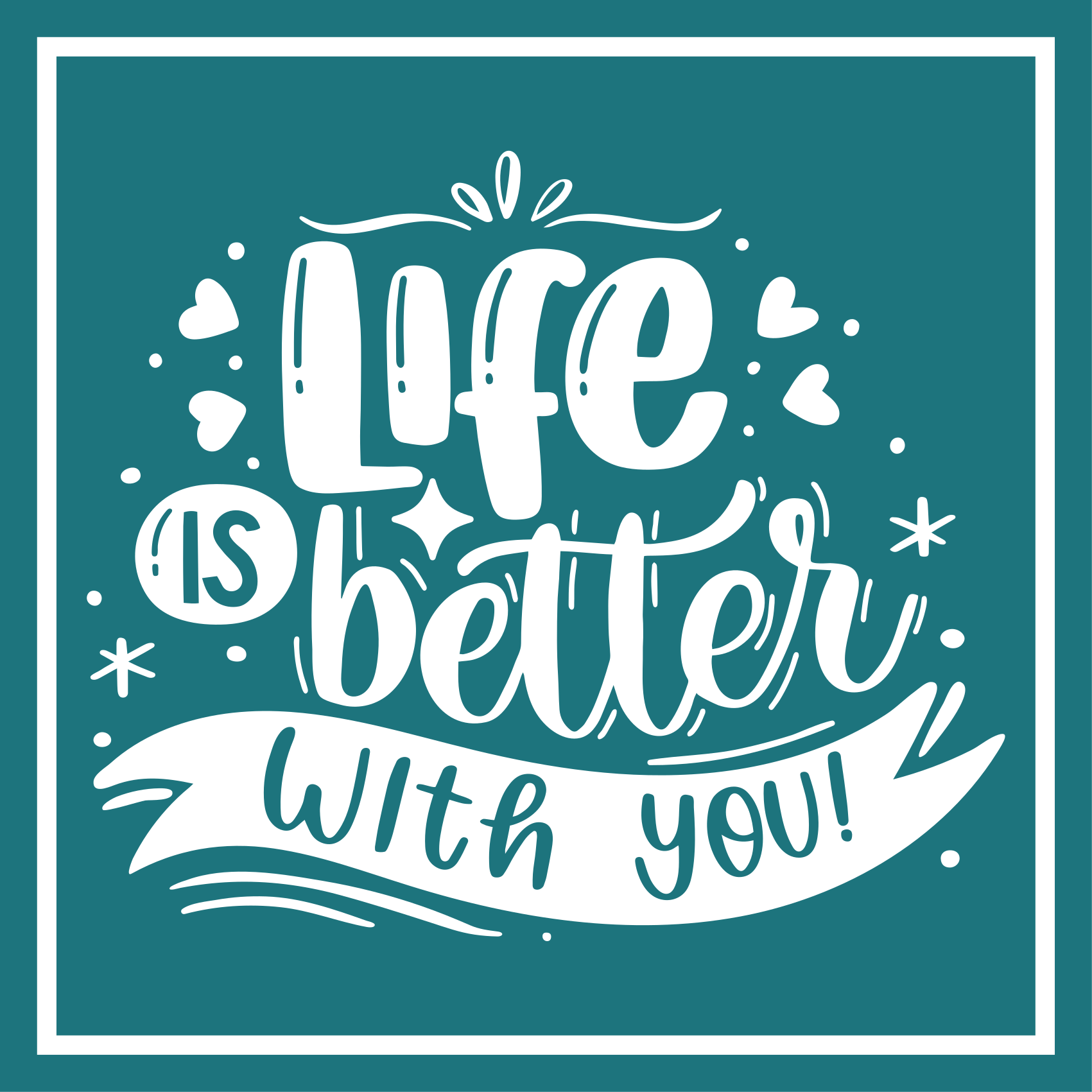 Life is better with you custom vinyl rug - TenStickers
