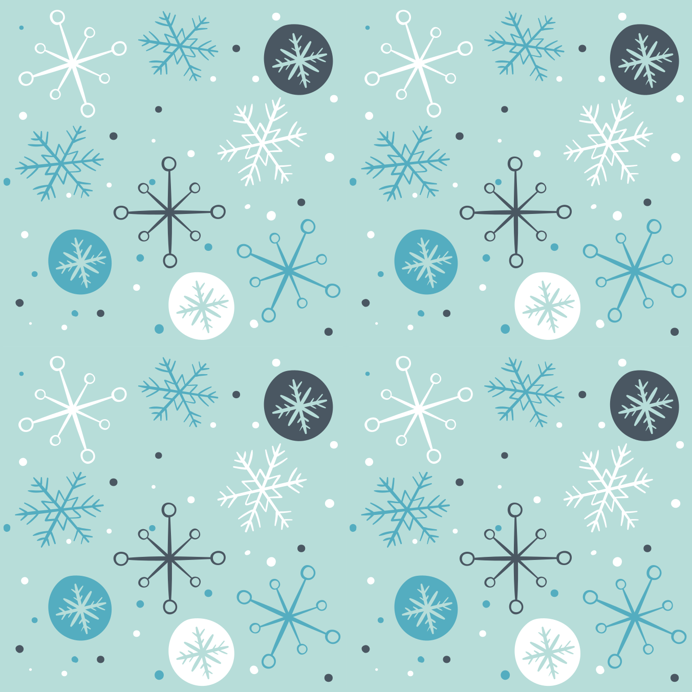 Chilly Snowflake Motif christmas vinyl rug - TenStickers