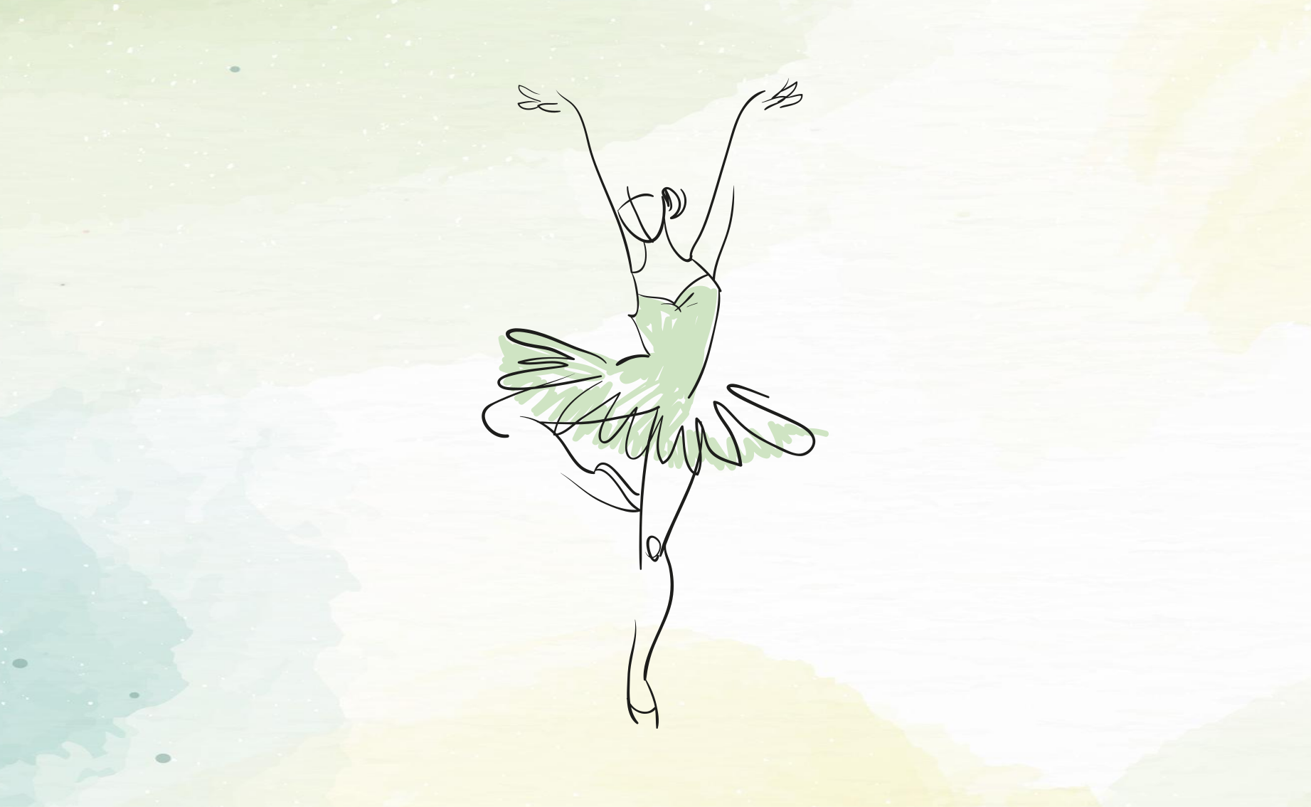 Ballet Dancer Outline vinyl rug - TenStickers