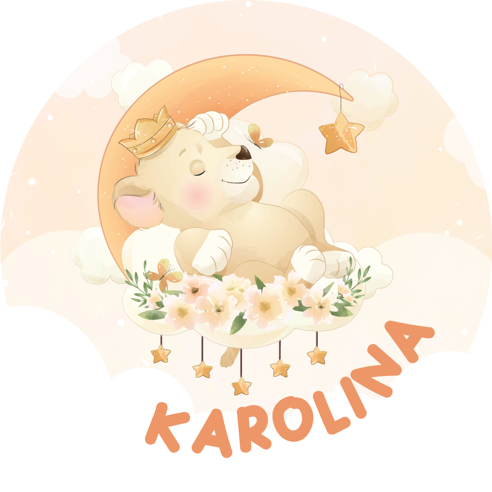 Sleepy Lion custom vinyl rug - TenStickers