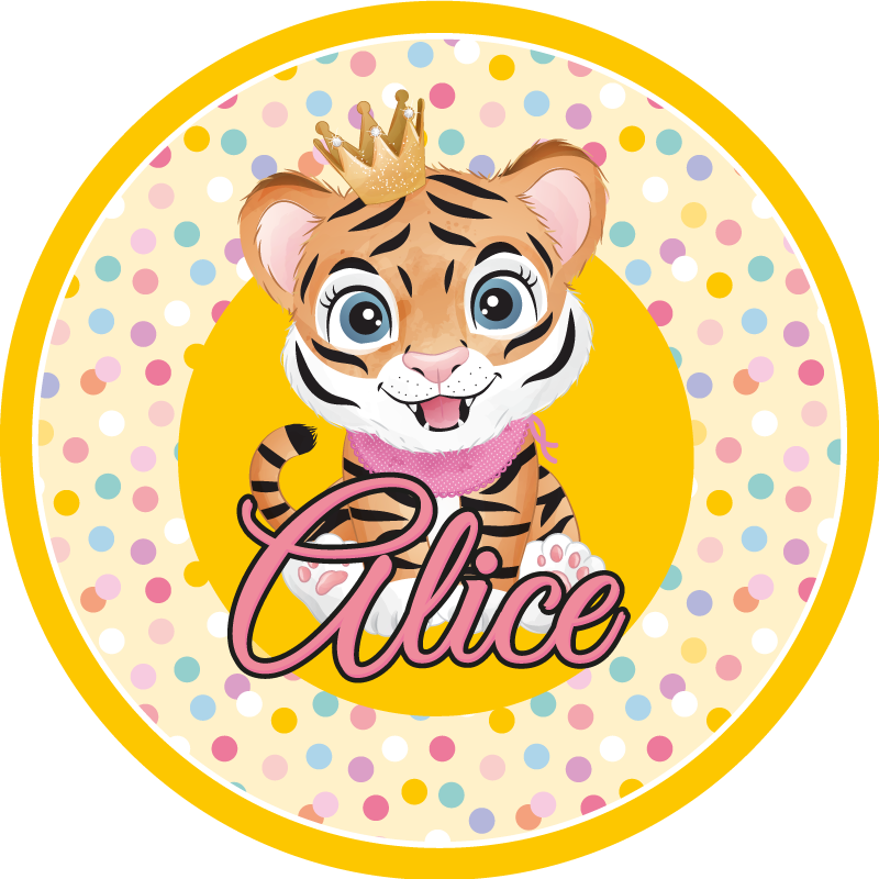 Personalized Tiger custom vinyl rug - TenStickers