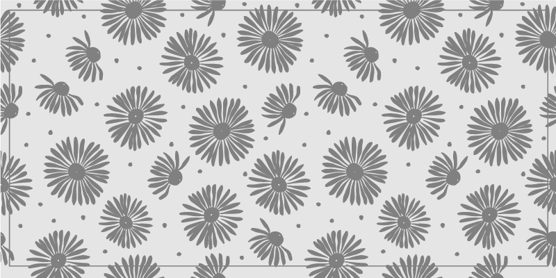Stylish Floral Pattern nature vinyl rug - TenStickers