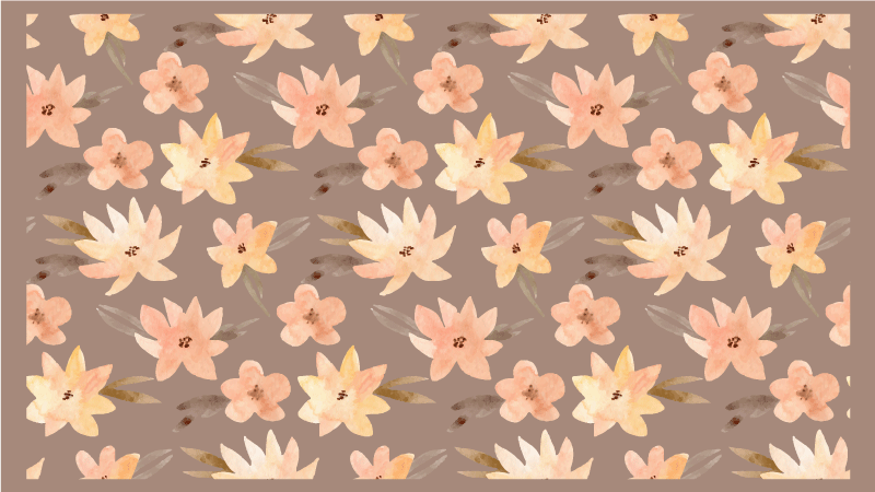 Floral Motif Array flower vinyl rug - TenStickers