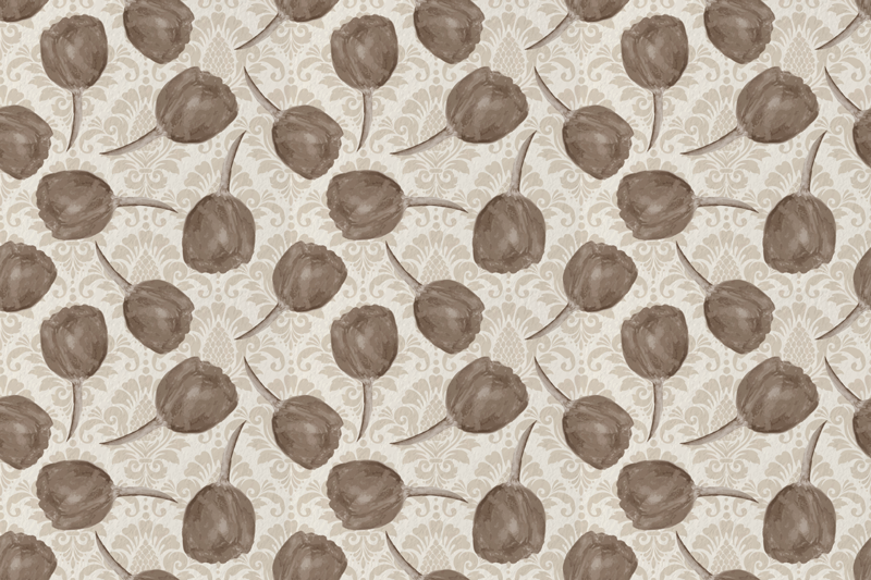 Gentle Botanical Motif flower vinyl rug - TenStickers