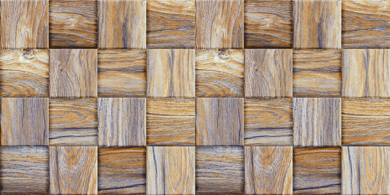 80's wood imitation mosaic geometric rugs - TenStickers