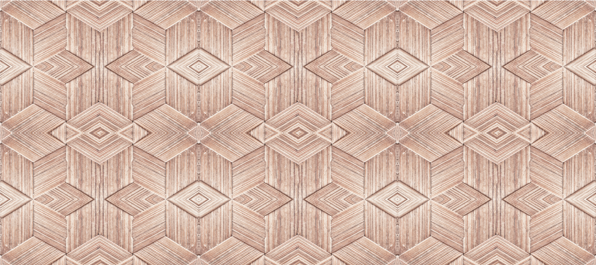 Geometric Pattern wood vinyl rug - TenStickers