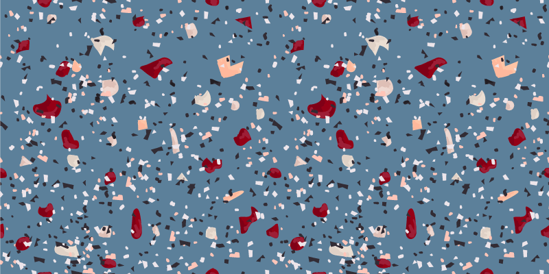 Textured vinyl rug with vibrant colorful shapes - TenStickers