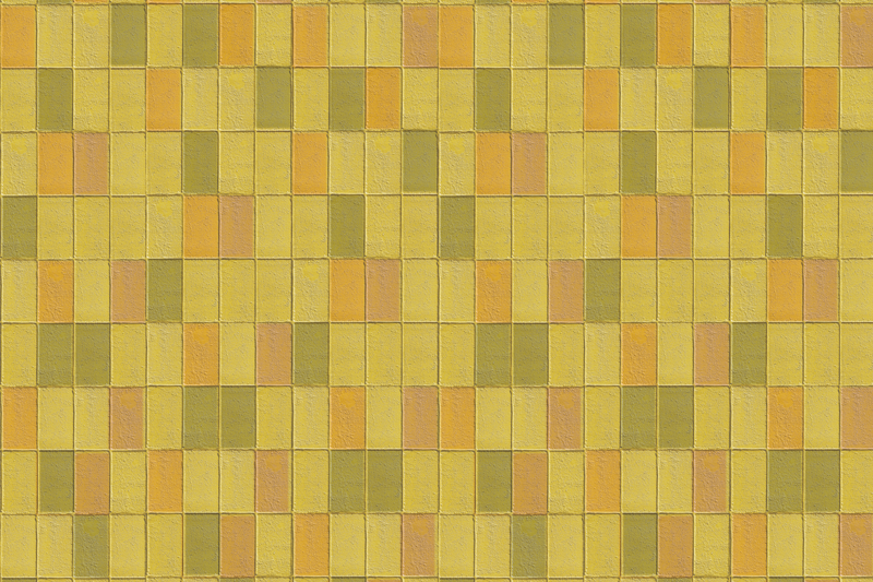 Yellow Mosaic Arrangement tile vinyl rug - TenStickers