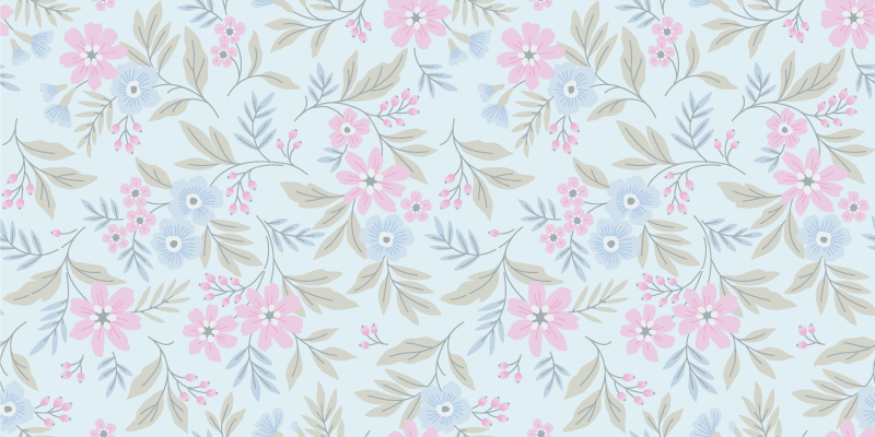 Floral Pastel Design carpet roses - TenStickers