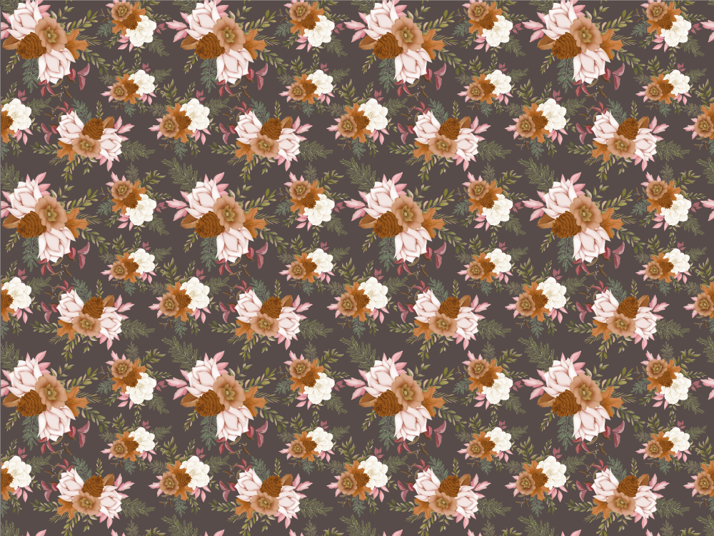 Floral Pattern Elegance flower vinyl rug - TenStickers