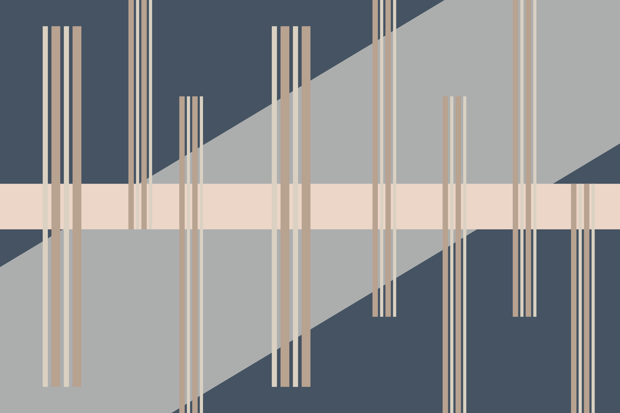 Grey abstract mid-century style modern rug - TenStickers