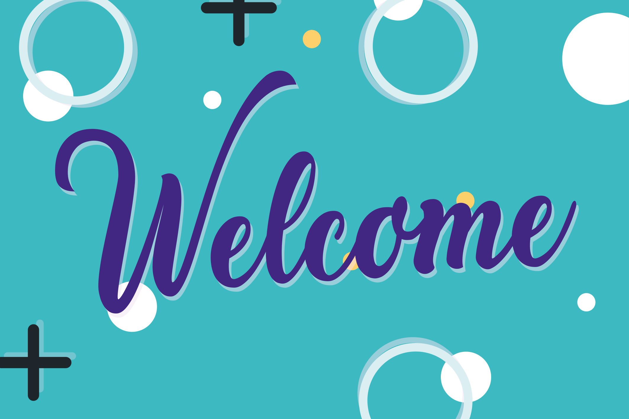 Cheerful Welcome Entrance custom vinyl mat - TenStickers
