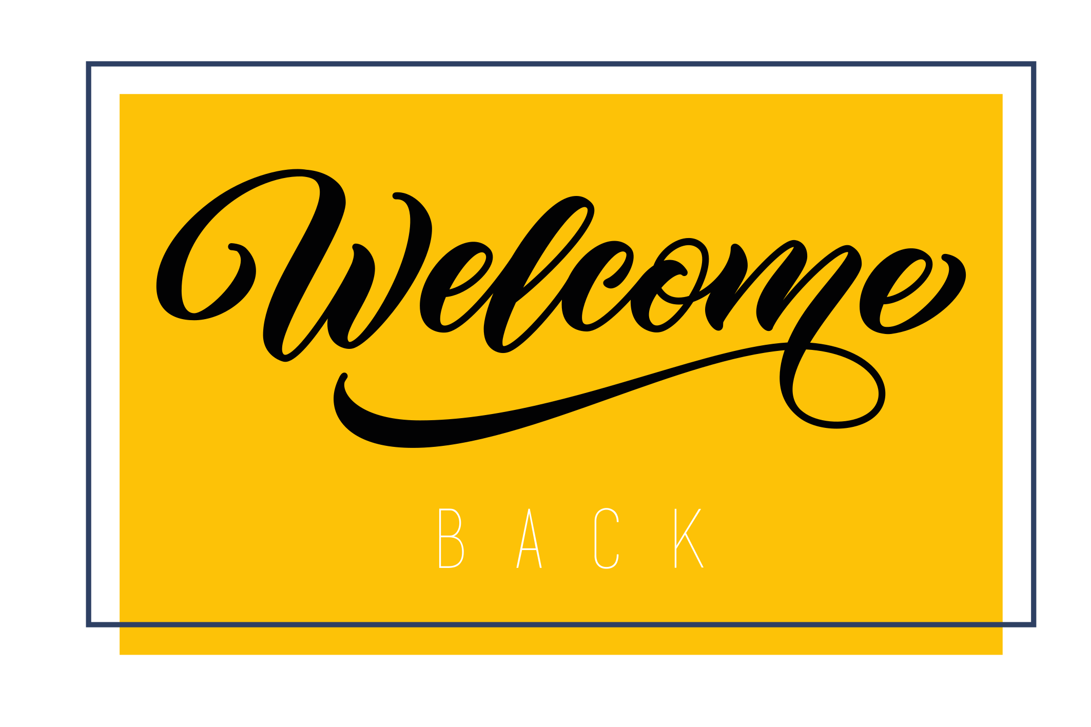 Welcome Back Greeting entrance hall vinyl rug - TenStickers