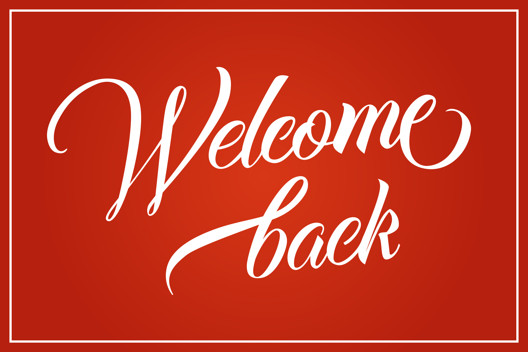 Warm Welcome Back Text custom vinyl mat - TenStickers