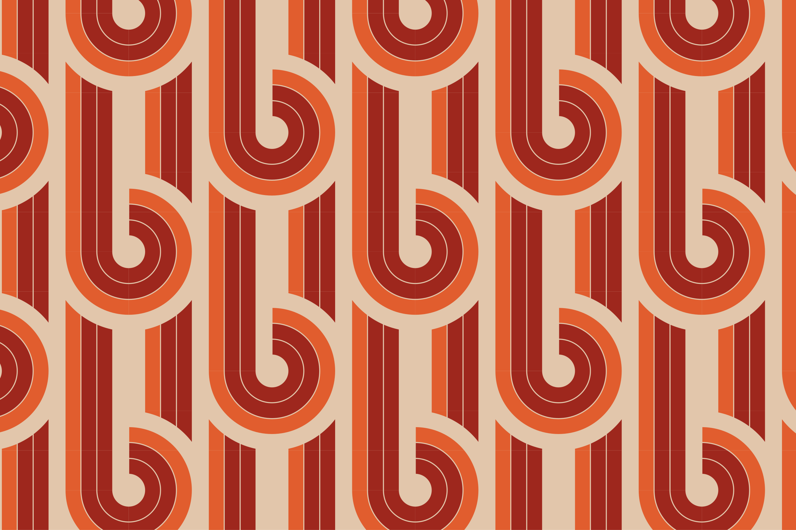 Retro Geometric Pattern geometric vinyl rug - TenStickers