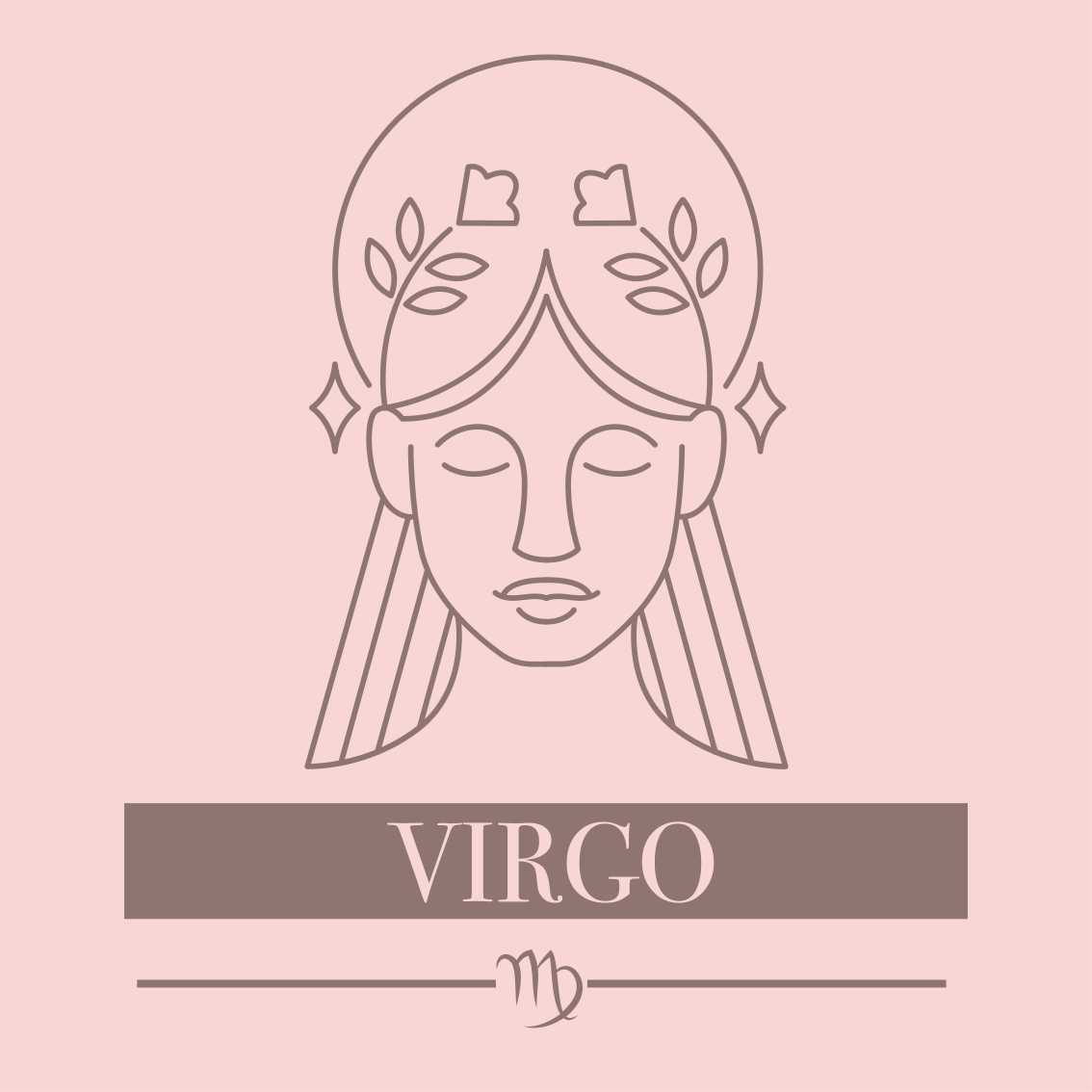 Virgo Zodiac Symbol custom vinyl rug - TenStickers