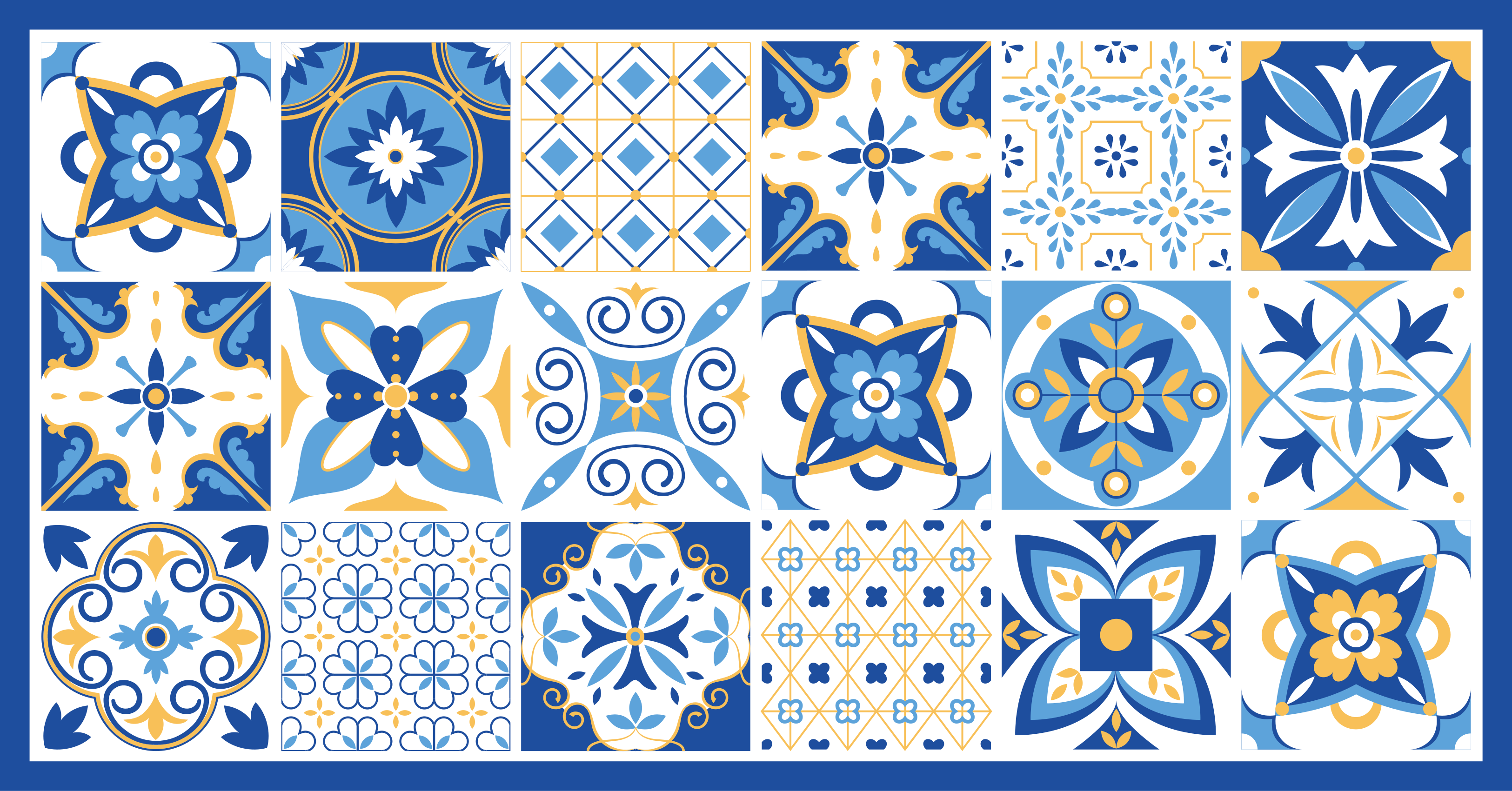 Ceramic Inspiration tile vinyl rug - TenStickers