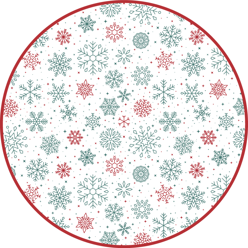 Snowflake Roundel Christmas vinyl rug - TenStickers