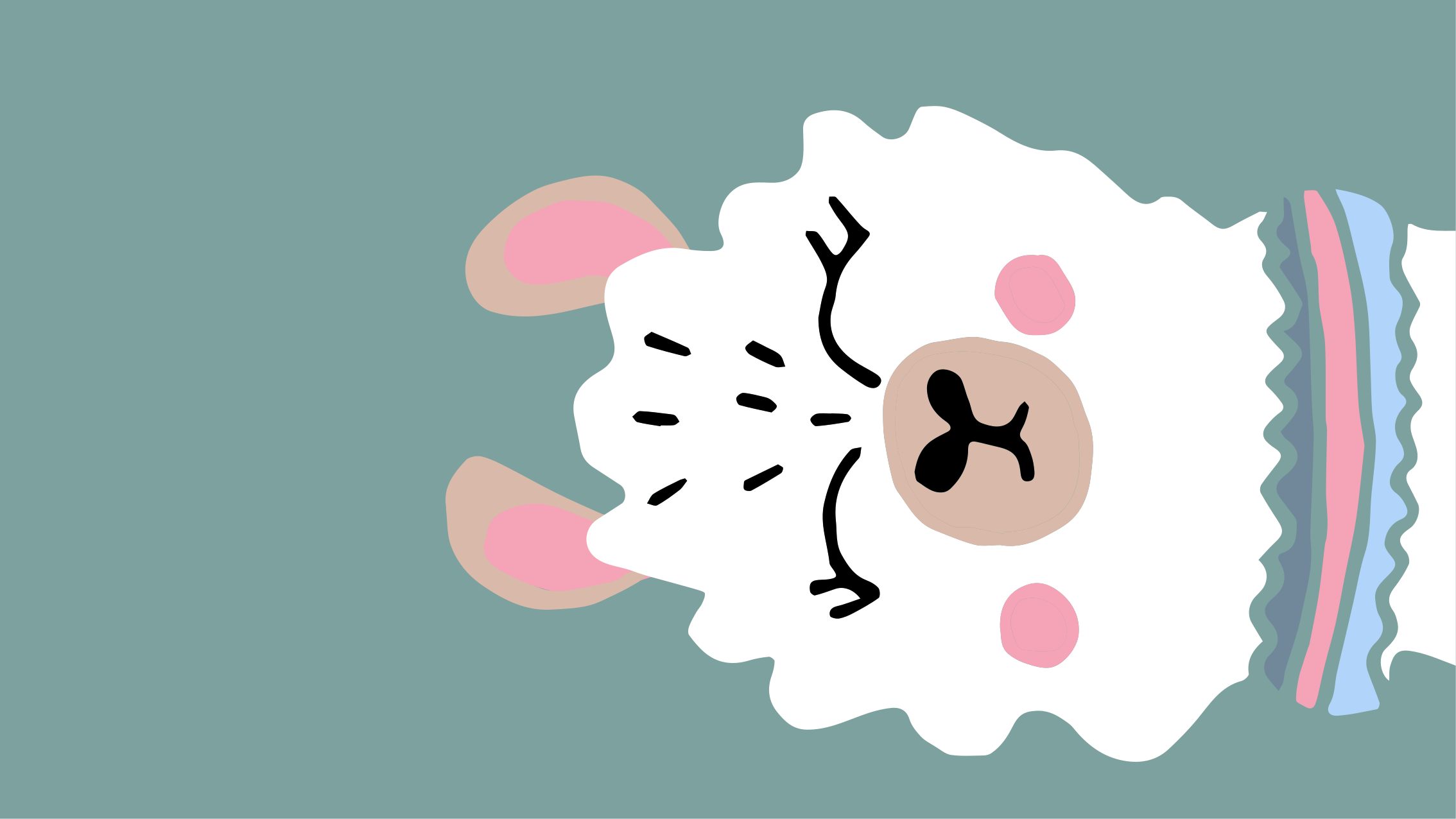 Lamb Illustration nursery vinyl rug - TenStickers