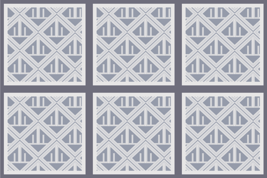 Geometric Pattern Array geometric vinyl rug - TenStickers