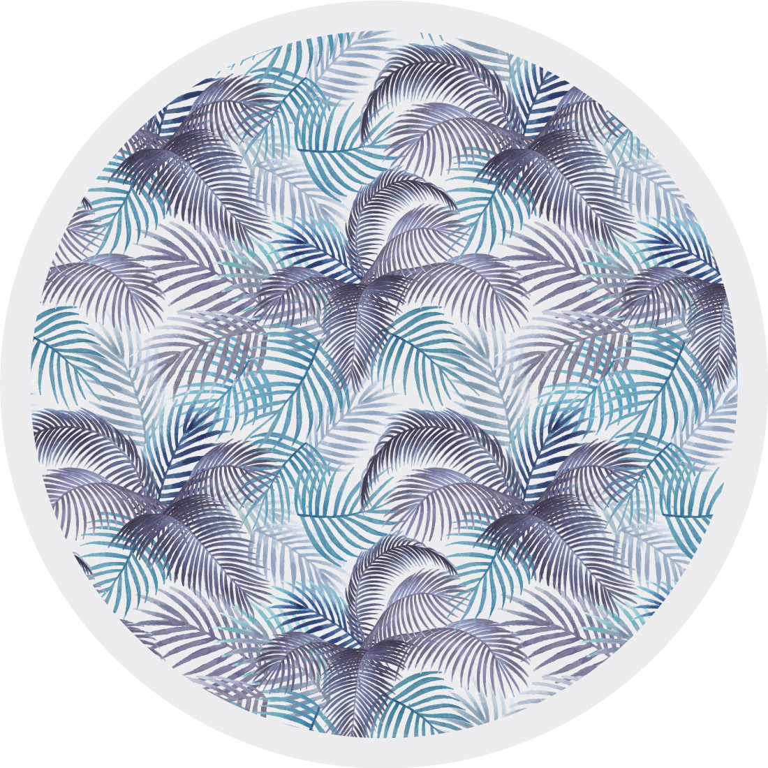 Palm Leaf Pattern flower vinyl rug - TenStickers
