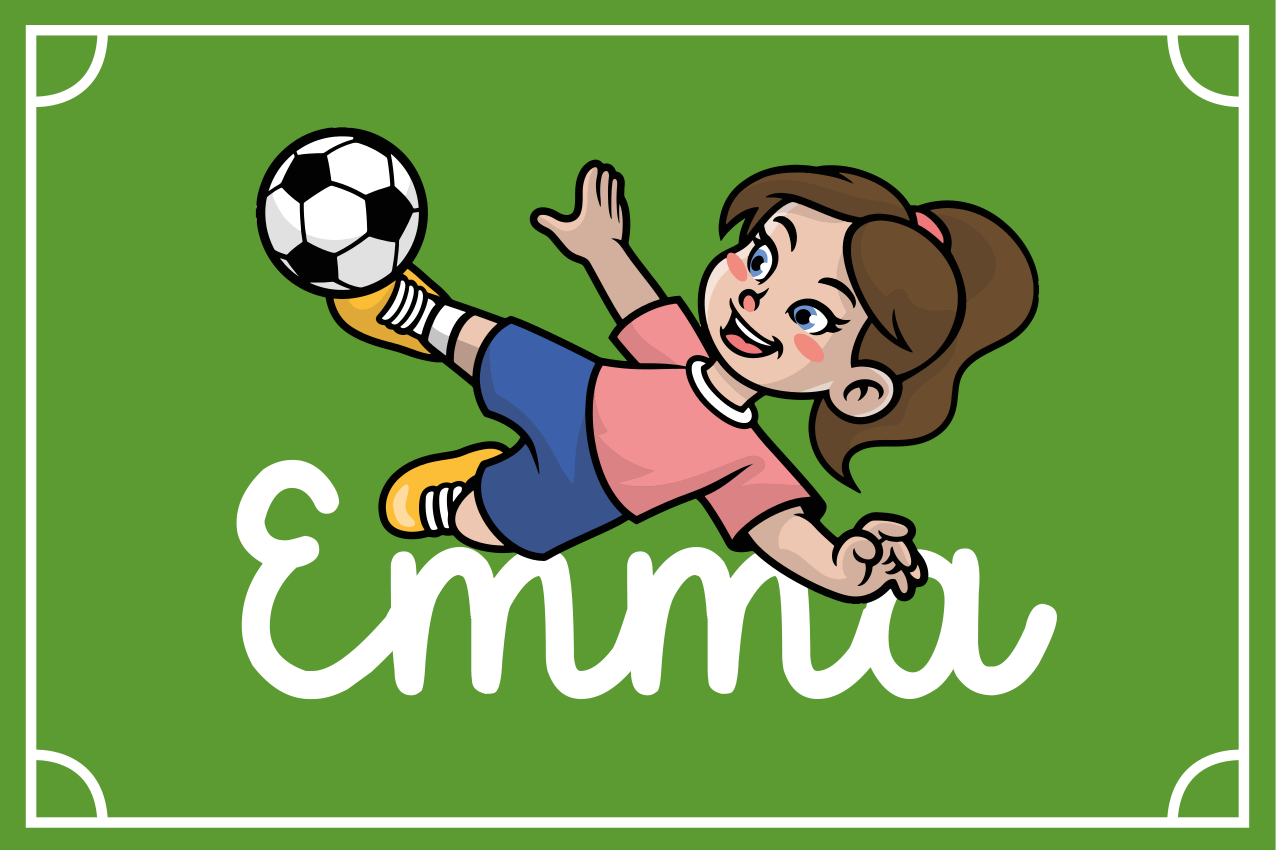 Soccer Field Theme custom vinyl rug - TenStickers