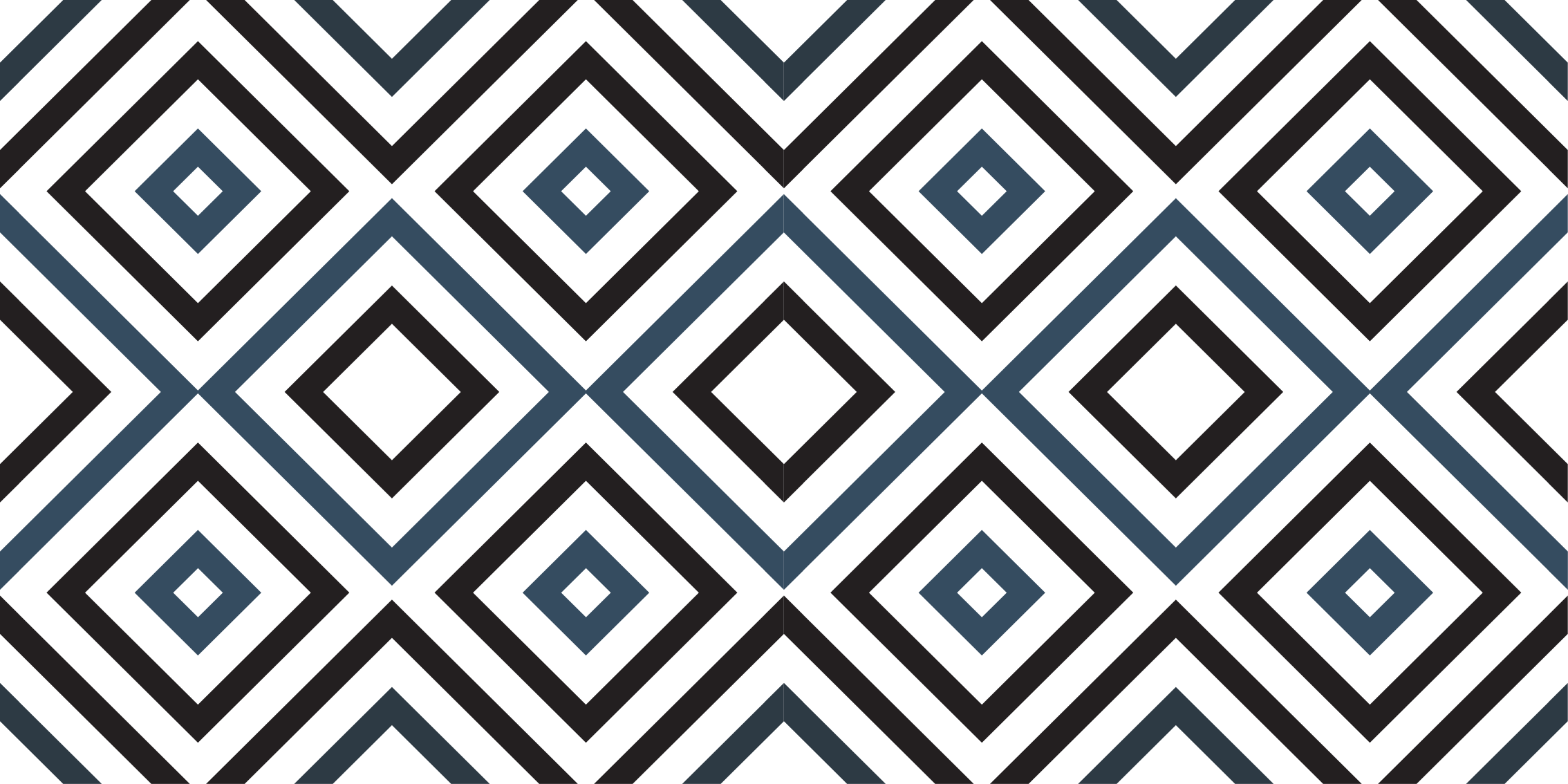 Diamond Contrast geometric vinyl rug - TenStickers