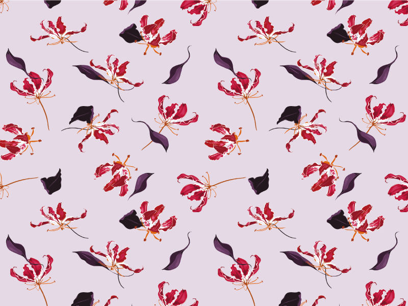 Floral Motif Elegance flower vinyl rug - TenStickers