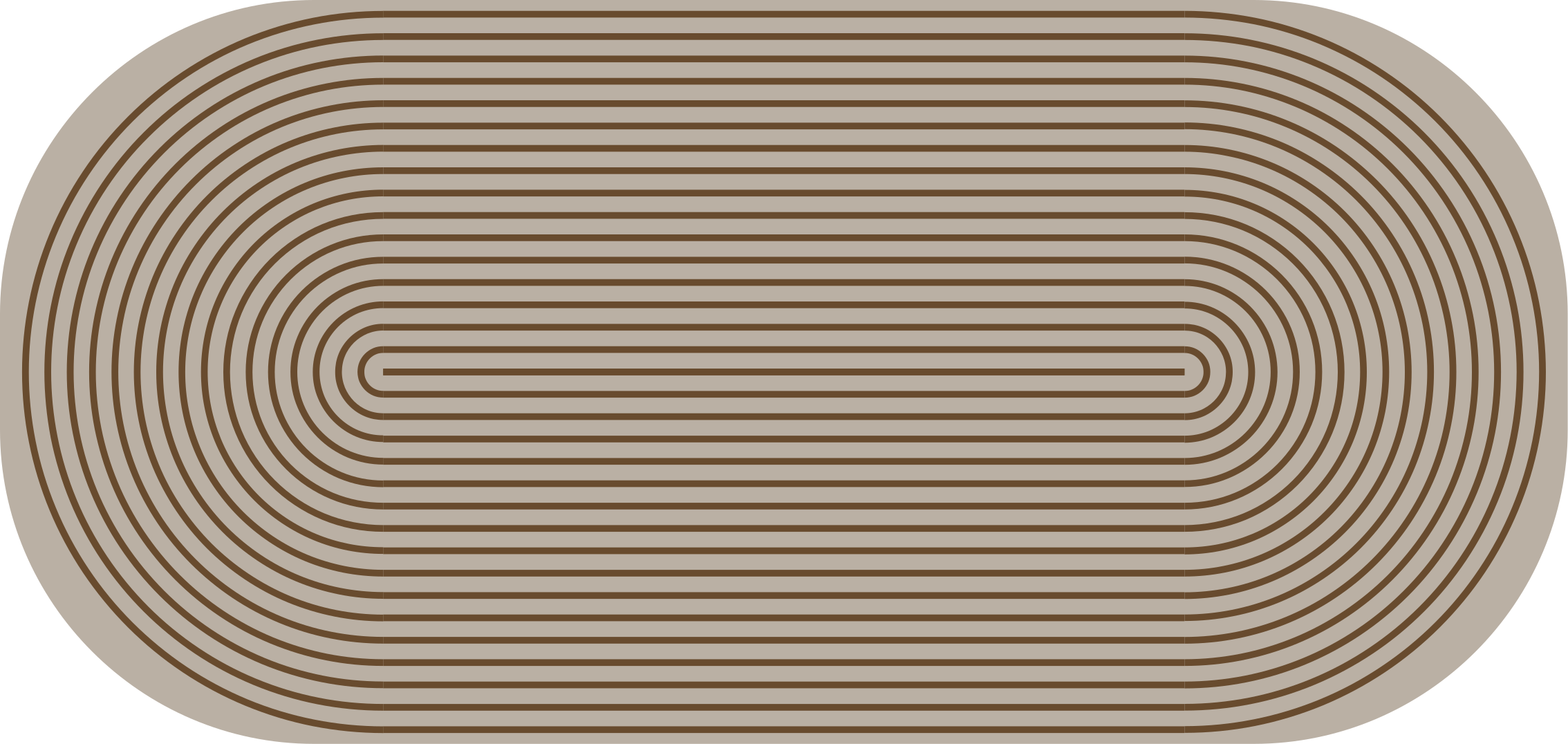 Contour Lines stripes vinyl rug - TenStickers