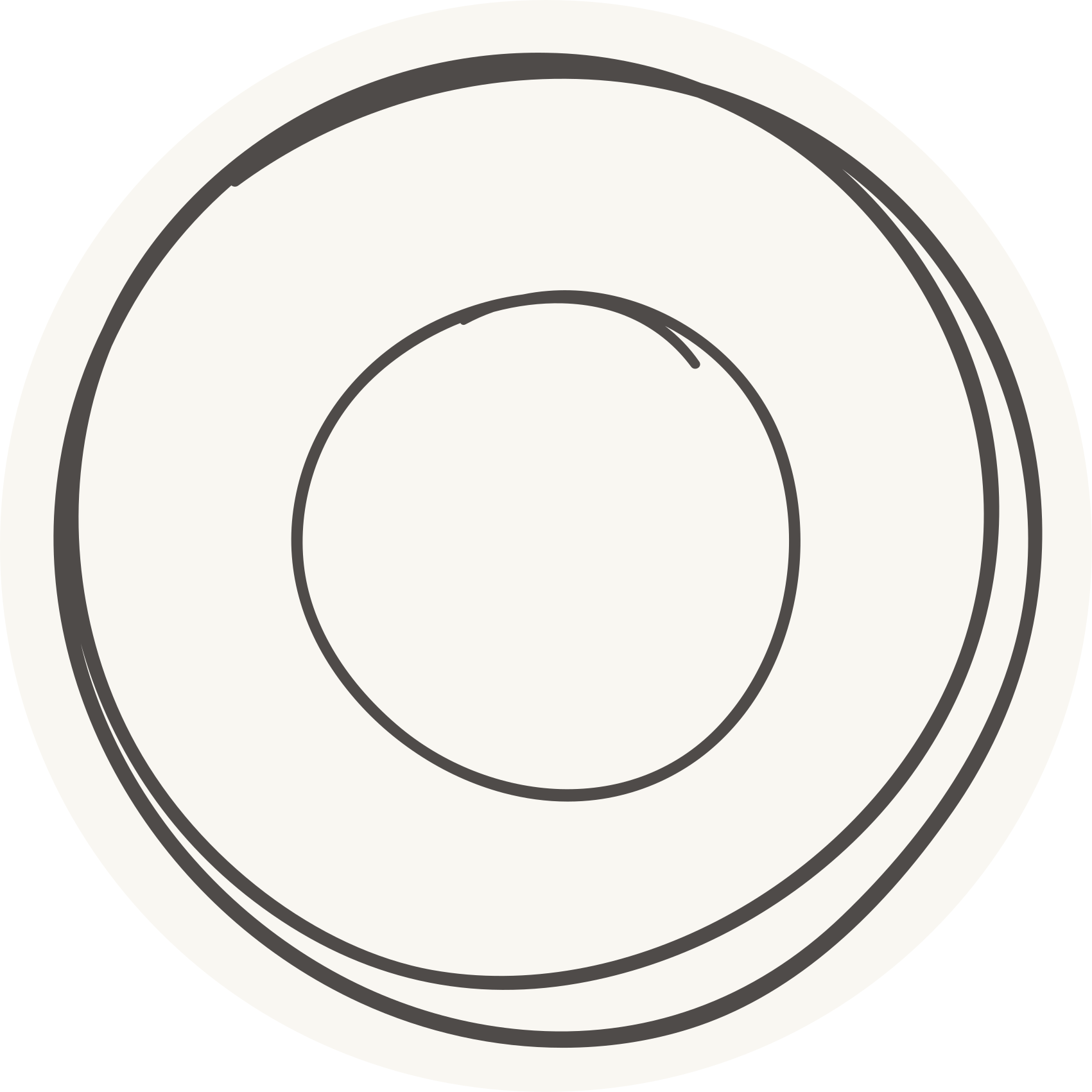 Concentric Circles minimalist vinyl rug - TenStickers