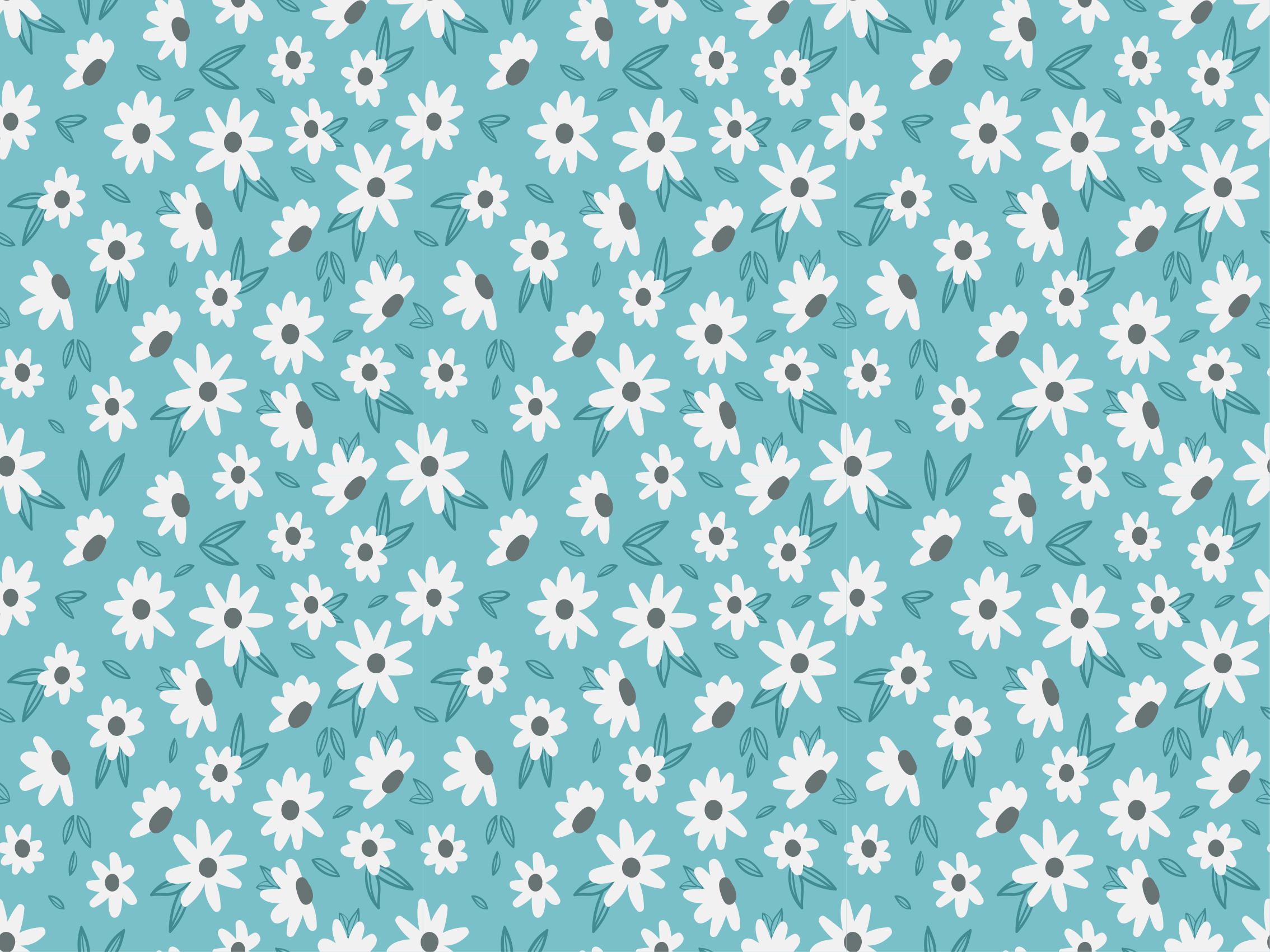 Floral Patterned Decor flower vinyl rug - TenStickers