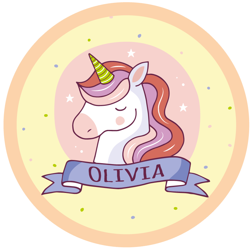 This is the Unicorn Profile of [Customisable Name]. [Customisable - TenStickers
