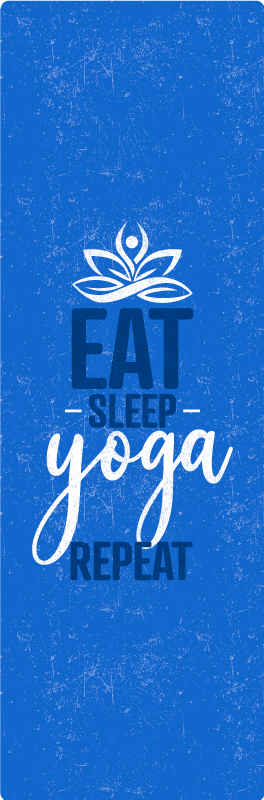 "eat sleep yoga repeat" mandala rug - TenStickers