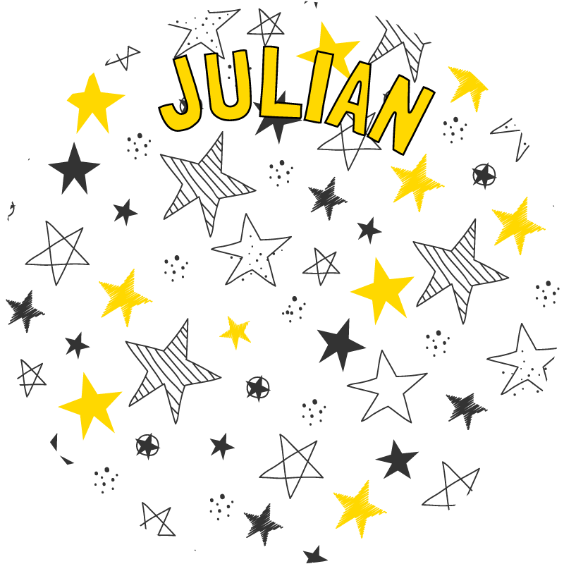 Custom Starry Theme personalized vinyl rug - TenStickers