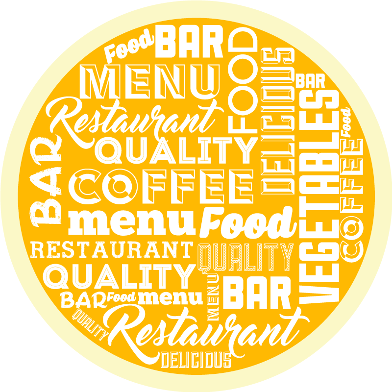 Restaurant Quality Menu custom vinyl rug - TenStickers