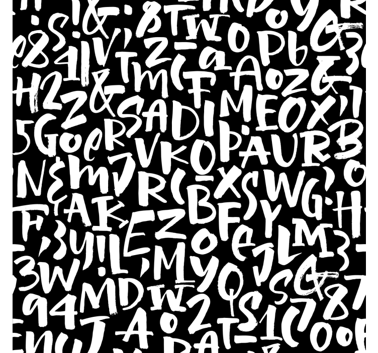 Black and white letter wallpaper - TenStickers