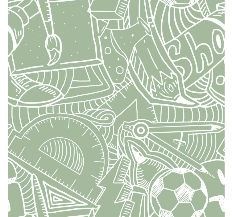 green school chalk teenager wallpaper - TenStickers