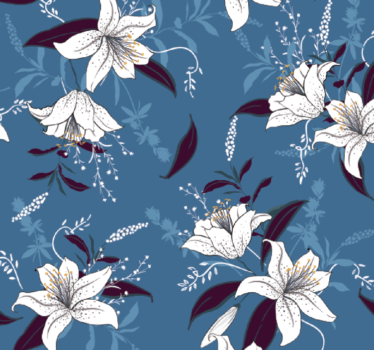 Elegant Floral Patterns flower wallpaper - TenStickers