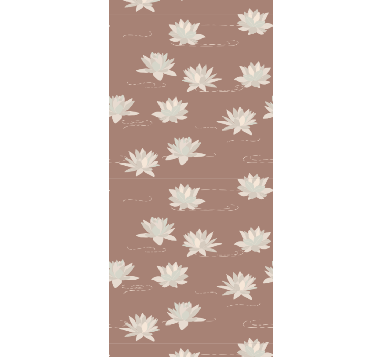 Lotus Bloom Pattern flower wallpaper - TenStickers