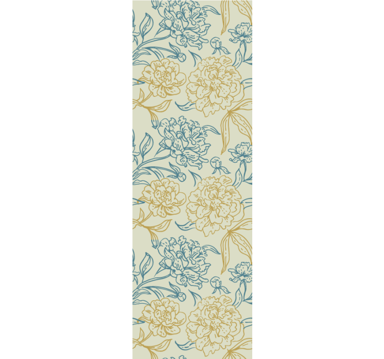 Floral Peony Pattern flower wallpaper - TenStickers