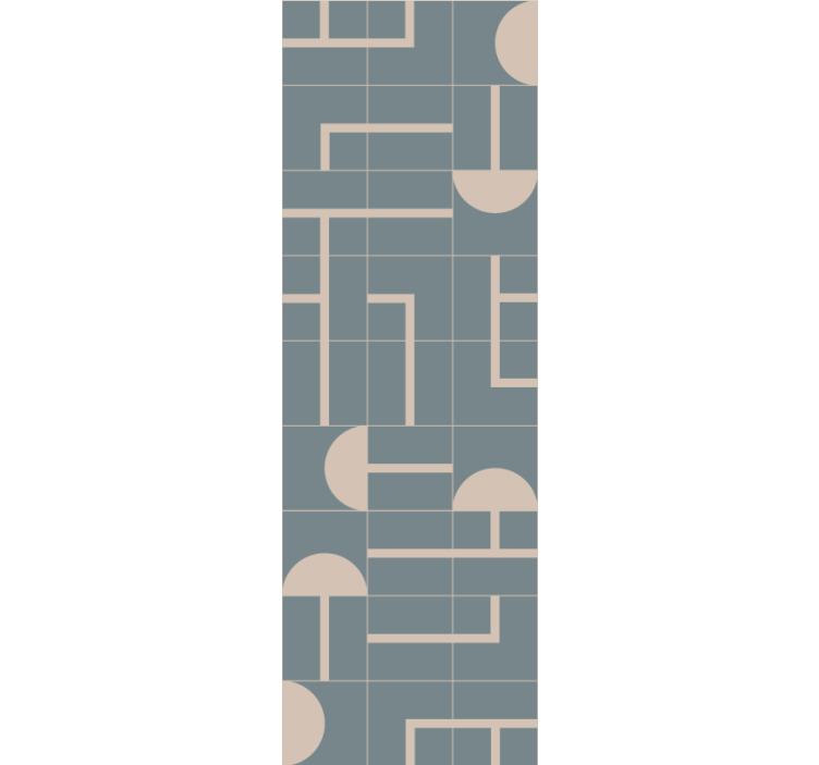 Beige stylish shapes geometric wallpaper - TenStickers