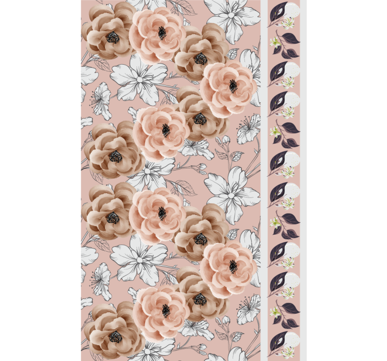 Elegant beige arrangement flower wallpaper - TenStickers