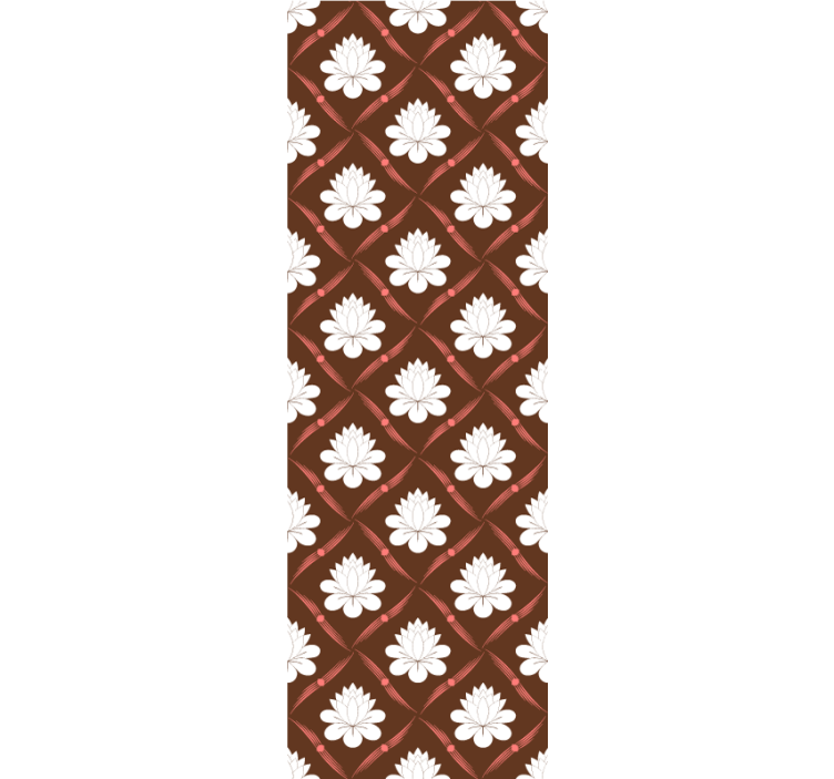 Lotus Pattern Design floral ornament wallpaper - TenStickers