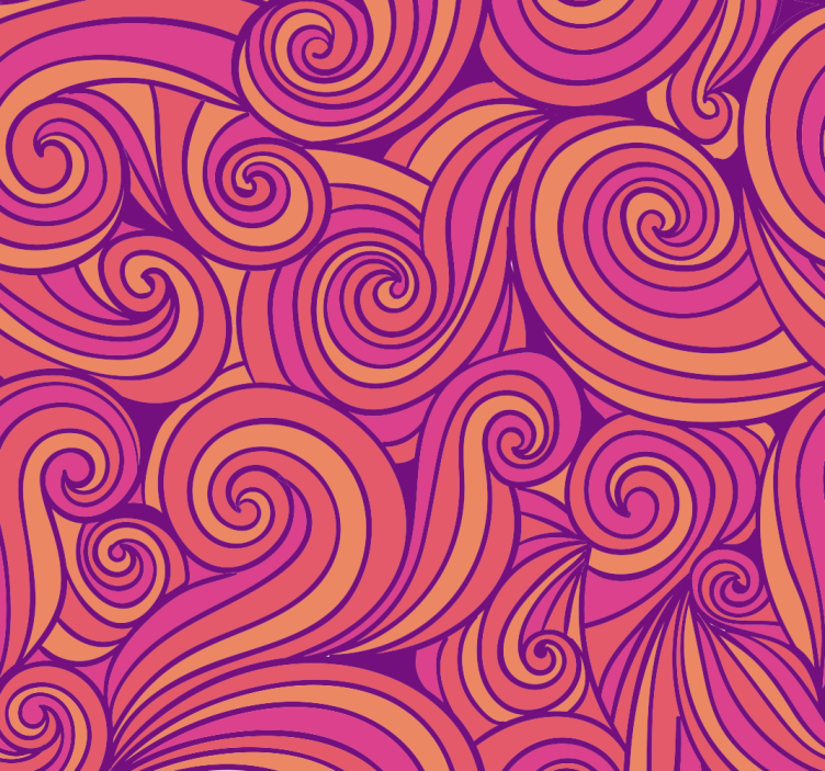 Curvy Swirl Pattern geometric wallpaper - TenStickers