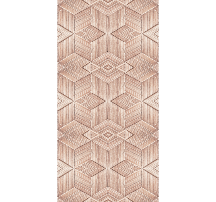 Intricate patterns wood wallpaper - TenStickers