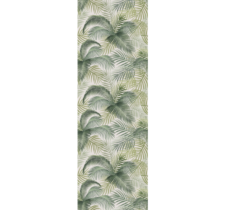 Soft exotic leaves jungle wallpaper - TenStickers