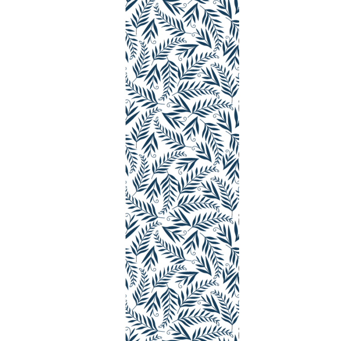 Grey botanical motif leaf wallpaper - TenStickers