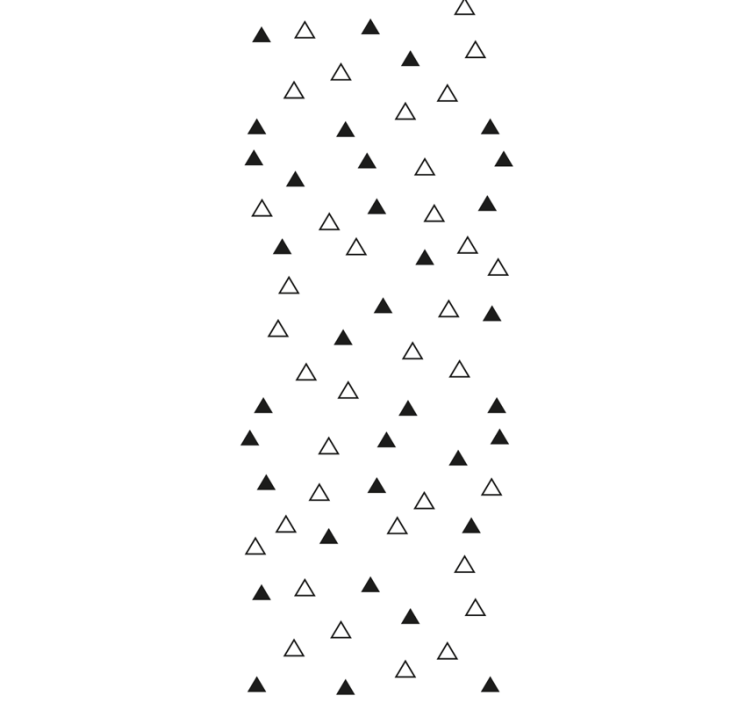 Scandinavian black and white pattern triangle wallpaper - TenStickers