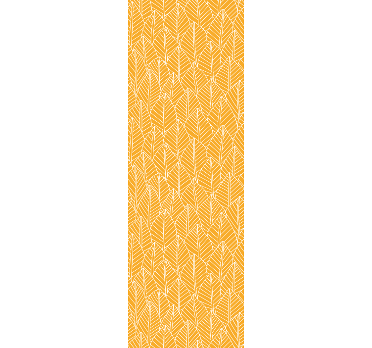 Leafy yellow texture leaf wallpaper - TenStickers